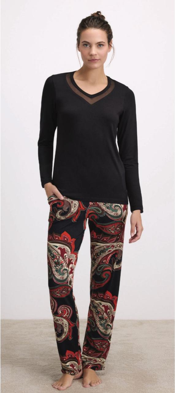 Black with colorful pants