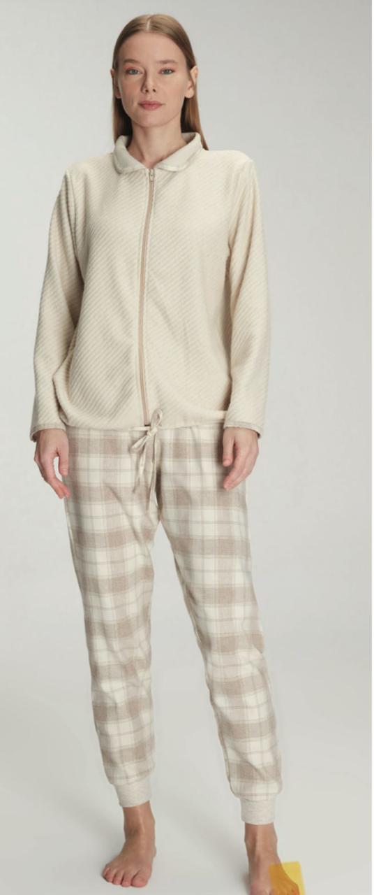 Zipper beige Jacket - pants