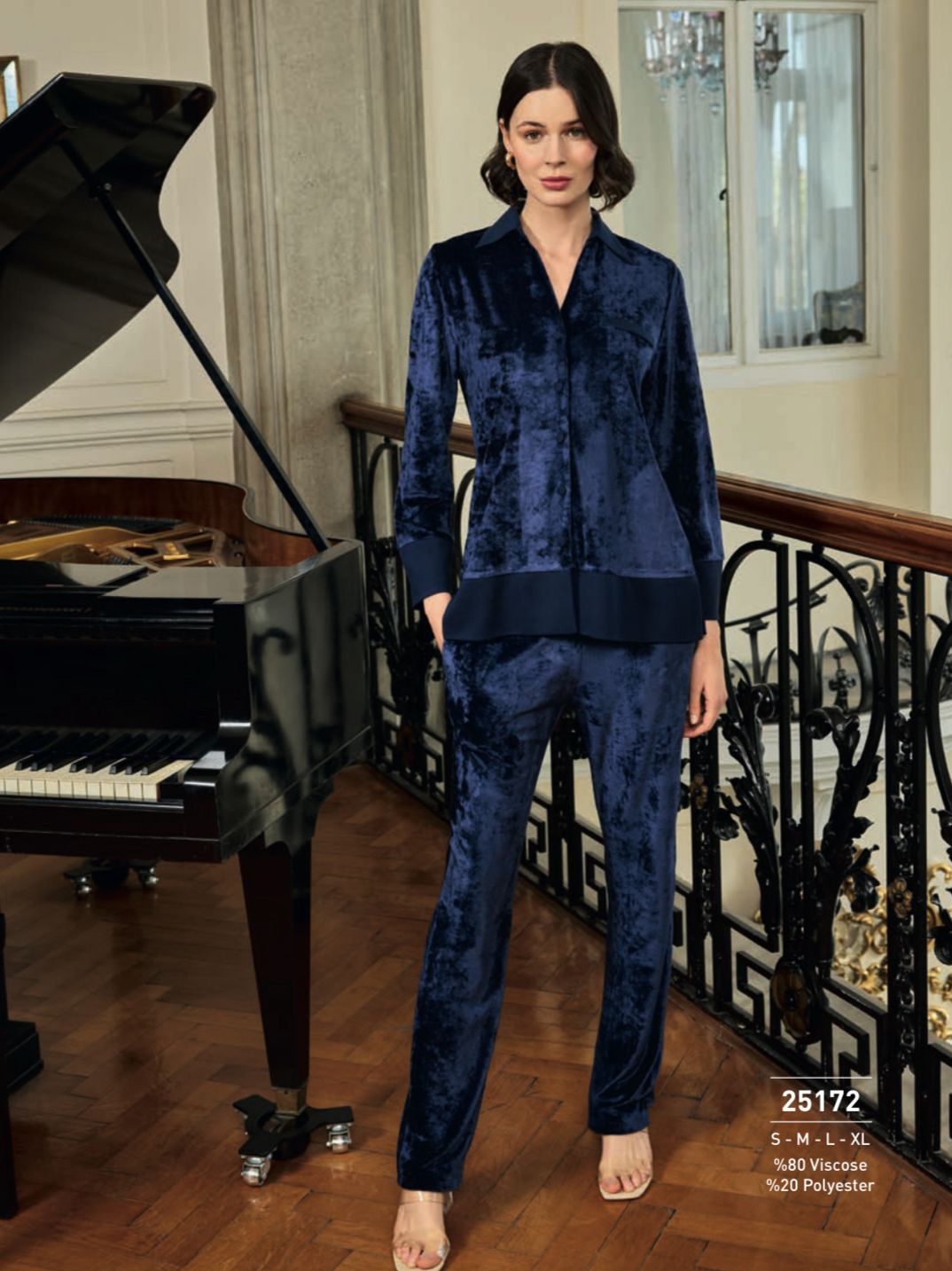 Navy Velvet Set