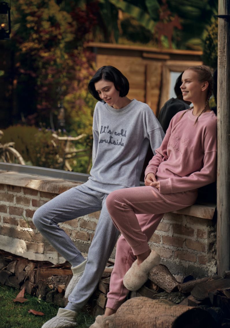 Light Gray / Light Pink PJ