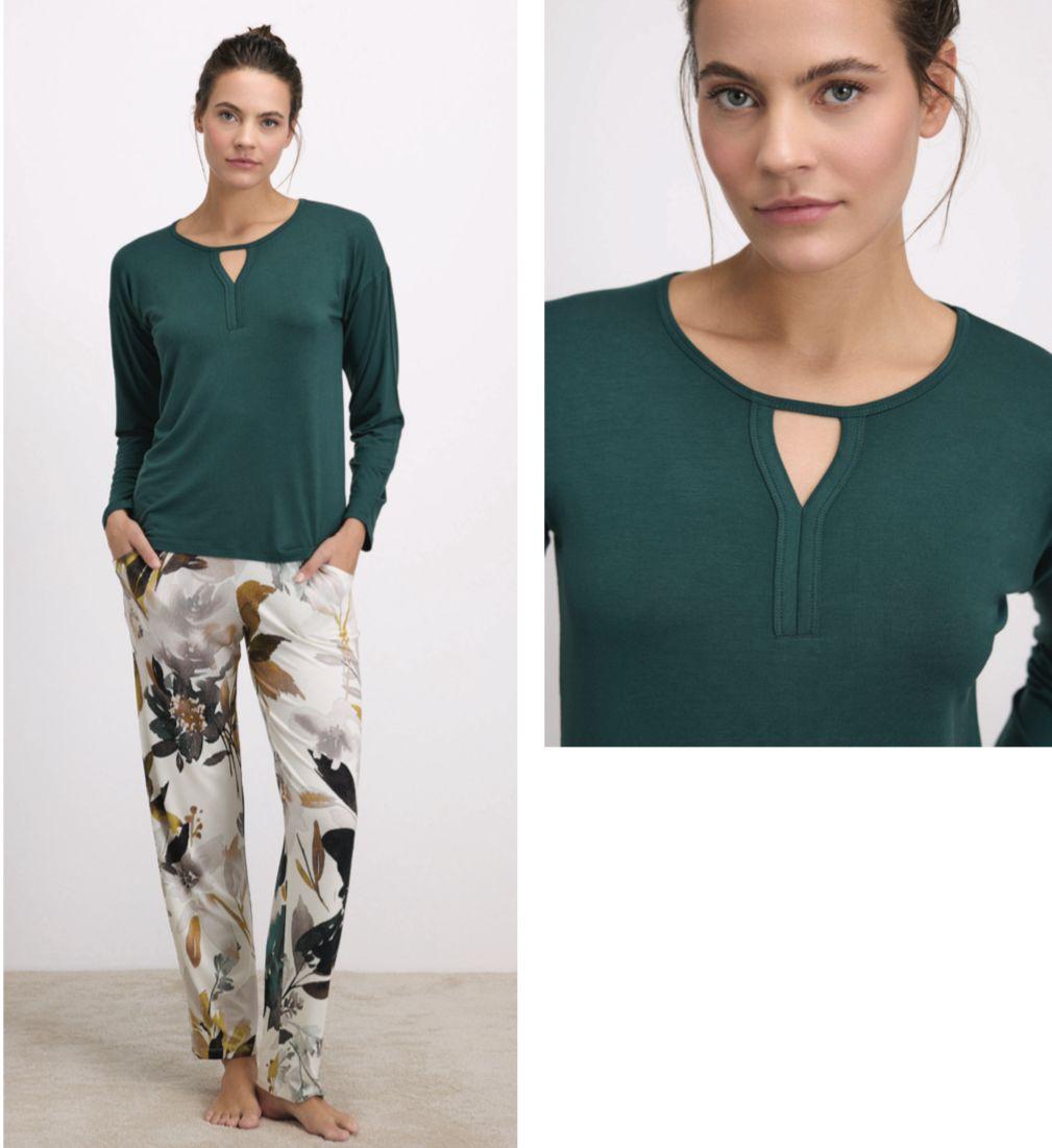 Green set - flowery Pants PJ