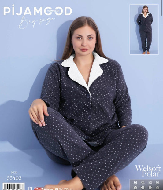 Dark gray - white wool