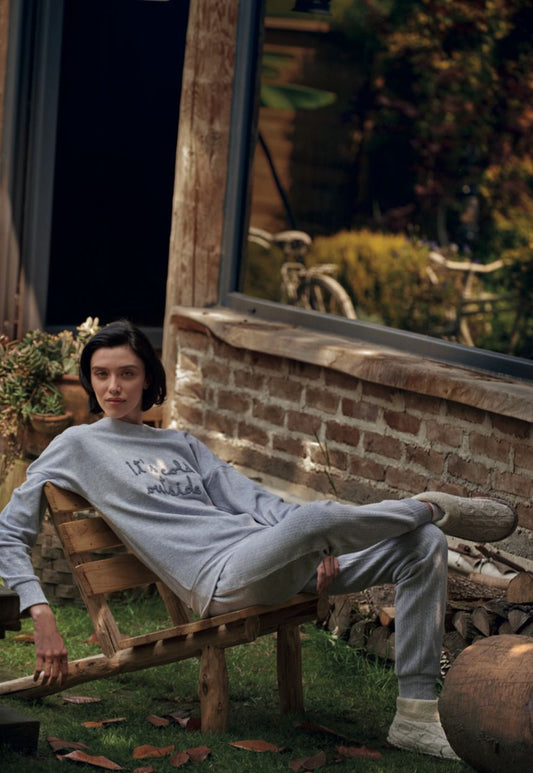 Light Gray / Light Pink PJ