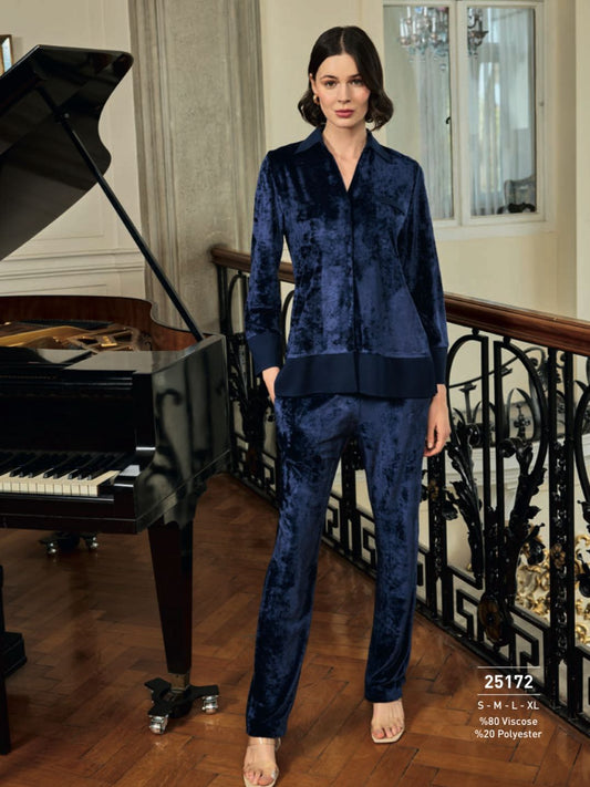 Navy Velvet Set