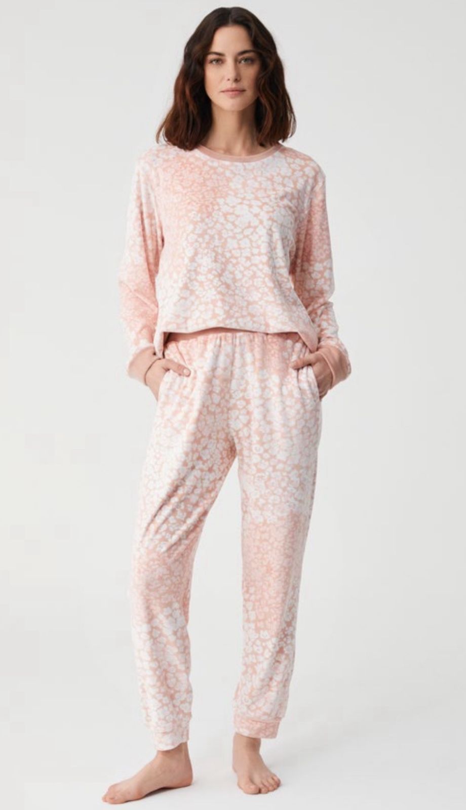 LIGHT BLUSH PINK textured - velvet