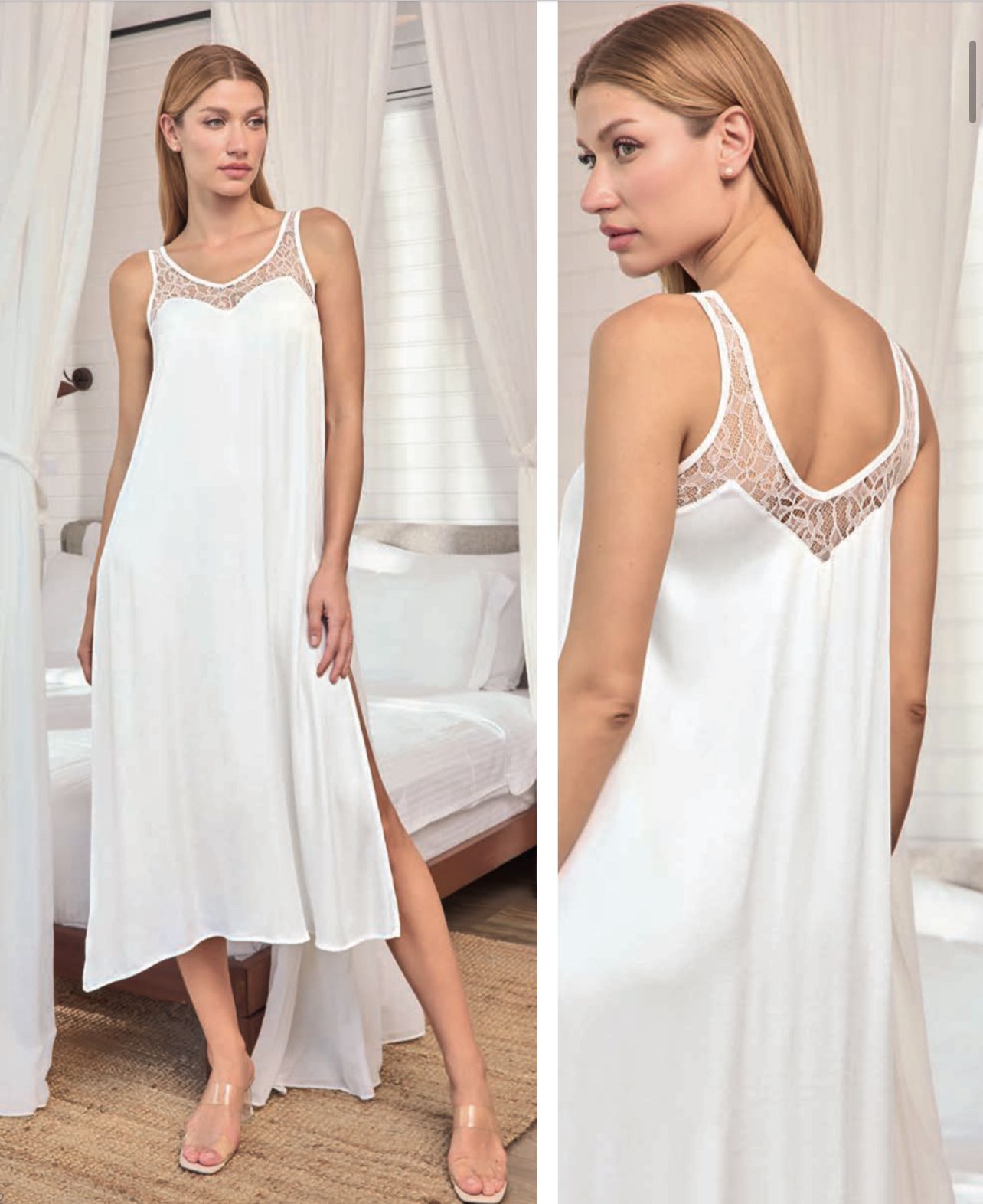 White Long Robe with Dress